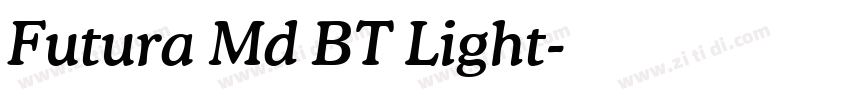 Futura Md BT Light字体转换